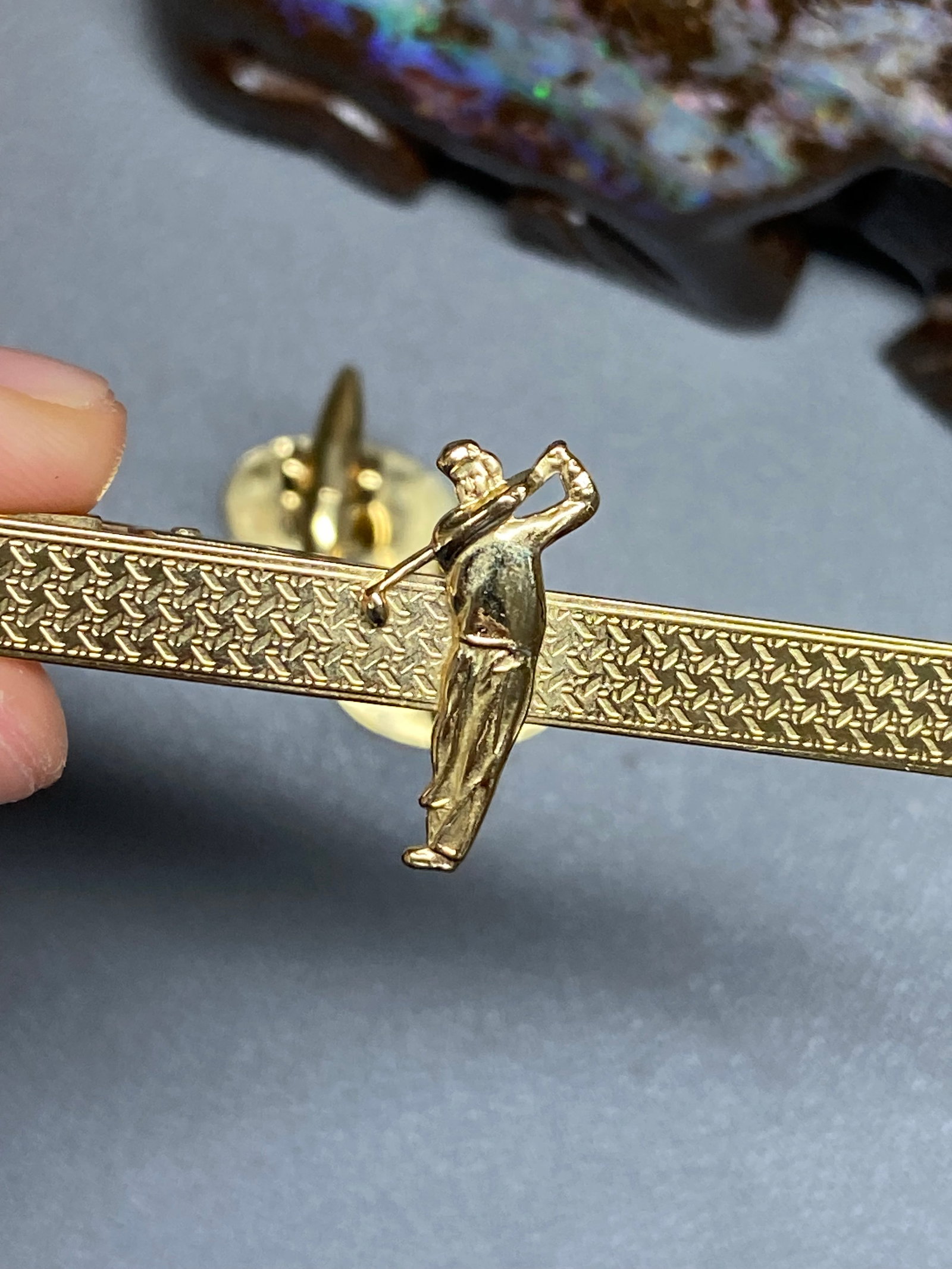Vintage Stratton of London 22ct Gold-Plated Cufflinks and Tie Clip Set in Original Presentation Box - 7