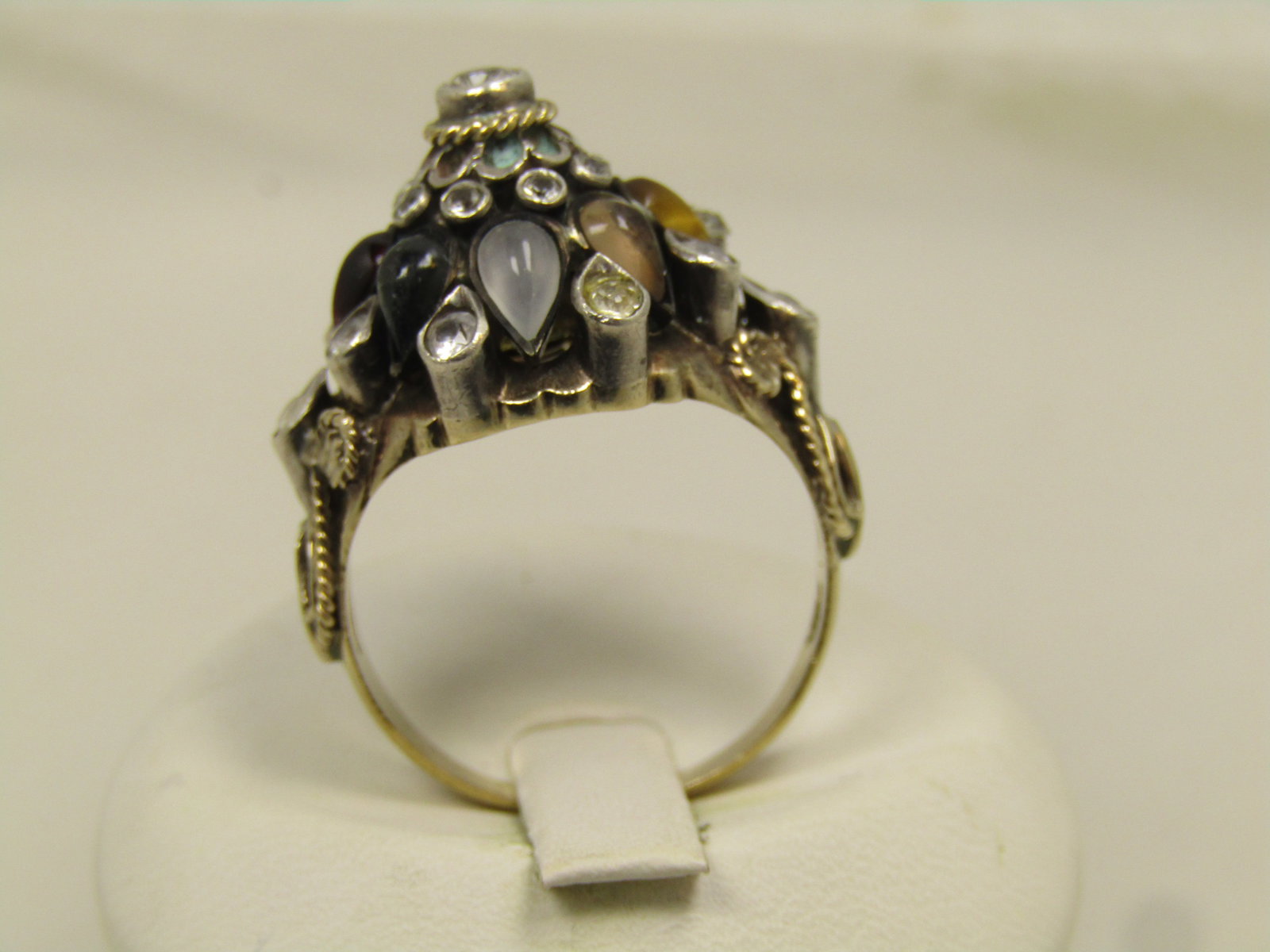 Vintage 10kt Thai Princess Gemstone Ring, Sz. 7.5,1930's-1950's - 3