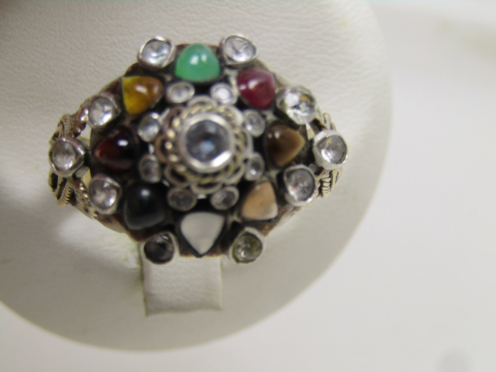 Vintage 10kt Thai Princess Gemstone Ring, Sz. 7.5,1930's-1950's - 4