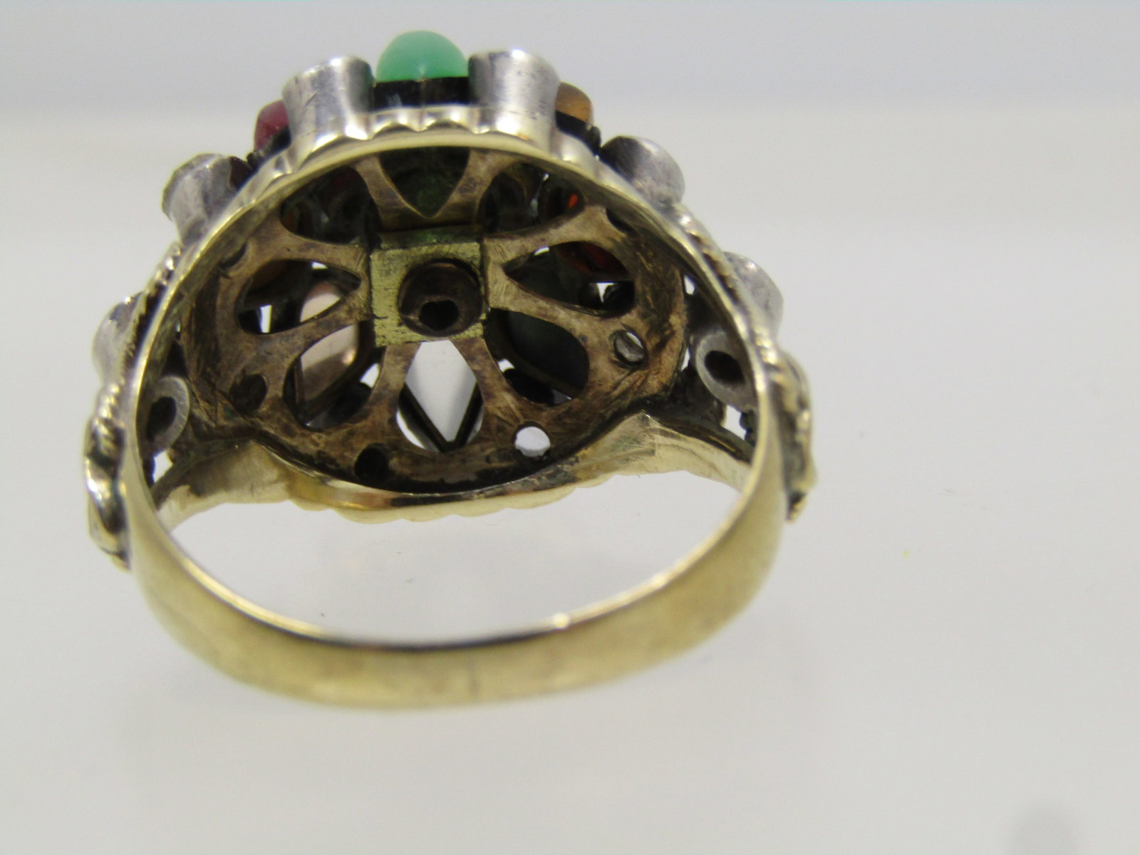 Vintage 10kt Thai Princess Gemstone Ring, Sz. 7.5,1930's-1950's - 6