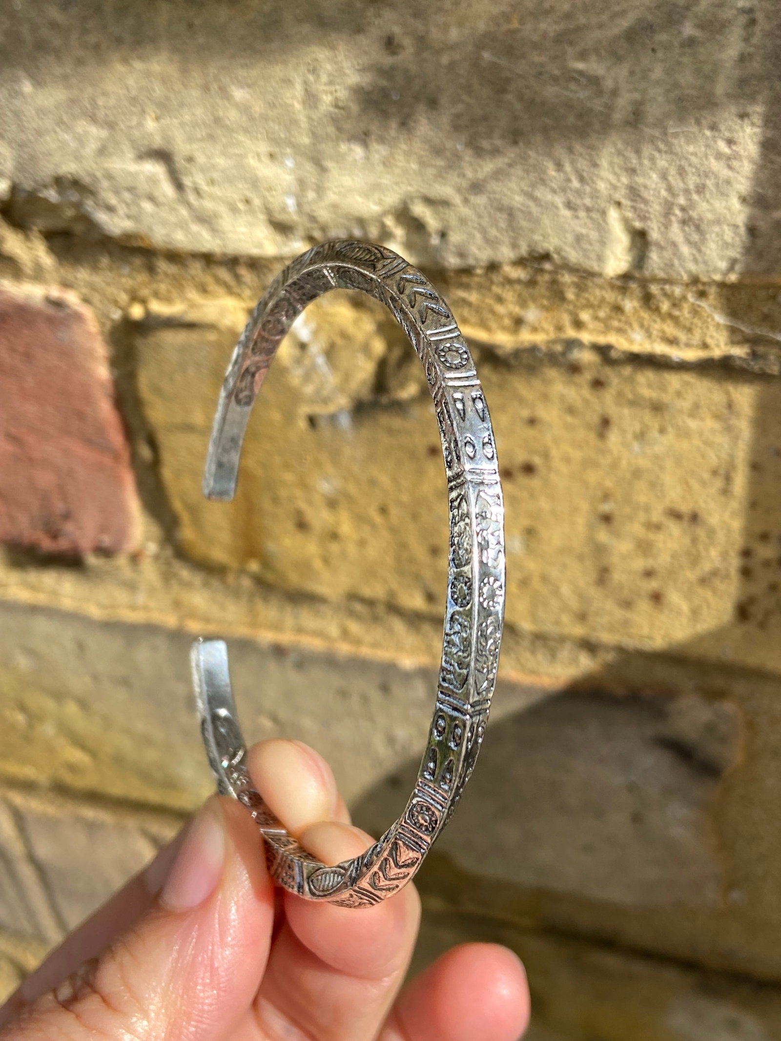 Eternal Totem Engraved Bangle - Titanium Steel - 2