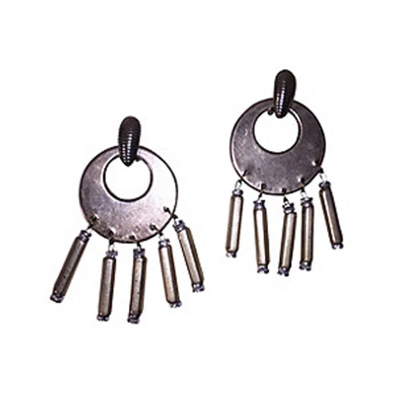 Silver Plated Dangle Chandelier Earrings - 2