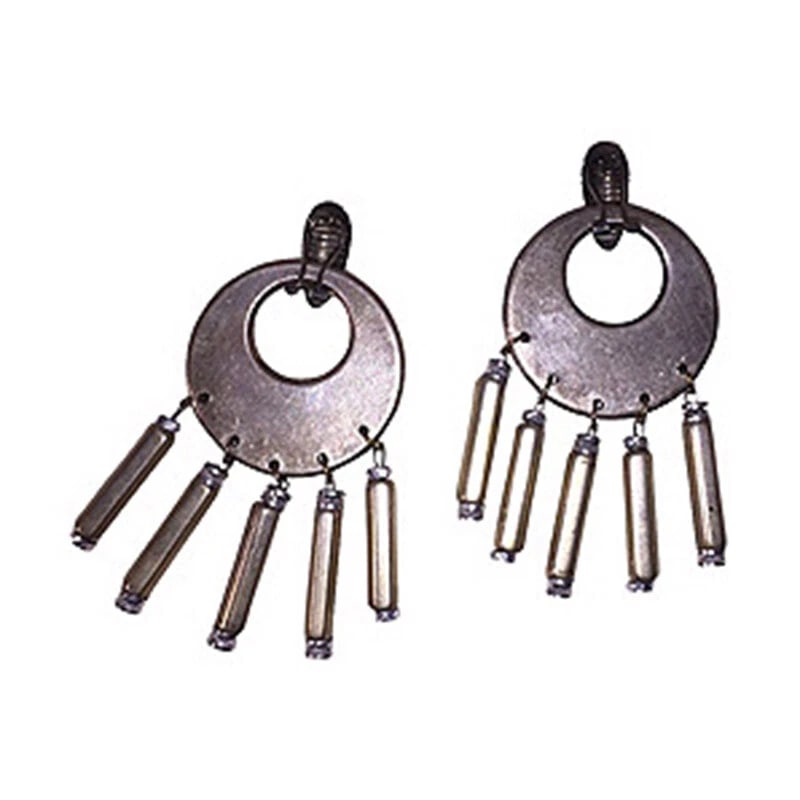 Silver Plated Dangle Chandelier Earrings - 5