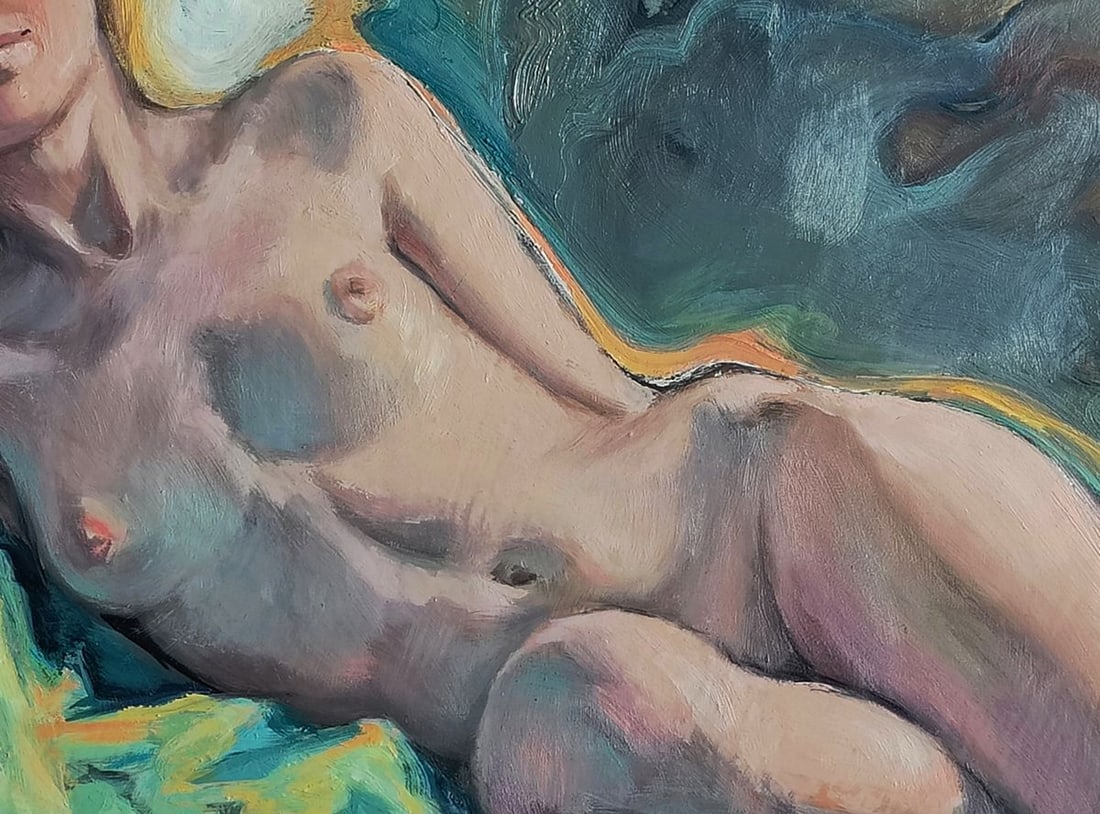 Oil painting Portrait of a dreamy girl Oksana Osnach - 6