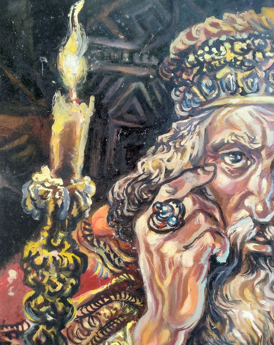 Oil painting Sage behind a book Alexander Arkadievich Litvinov - 7