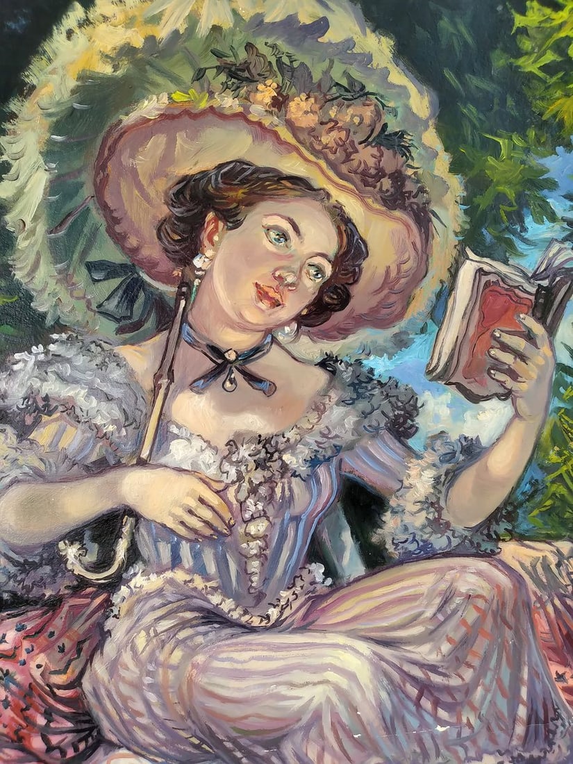 Oil painting Portrait of a madam Alexander Arkadievich Litvinov - 3