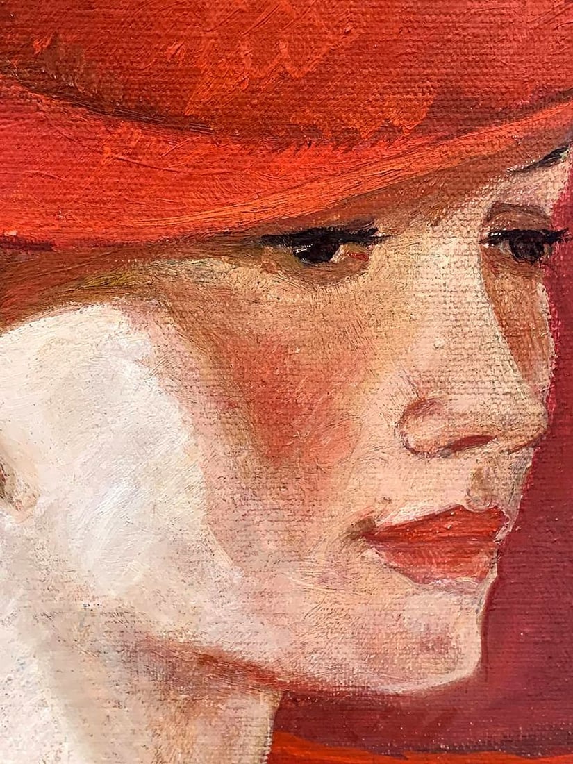 Oil painting Lady in Red Samokhvalov Yu. - 4