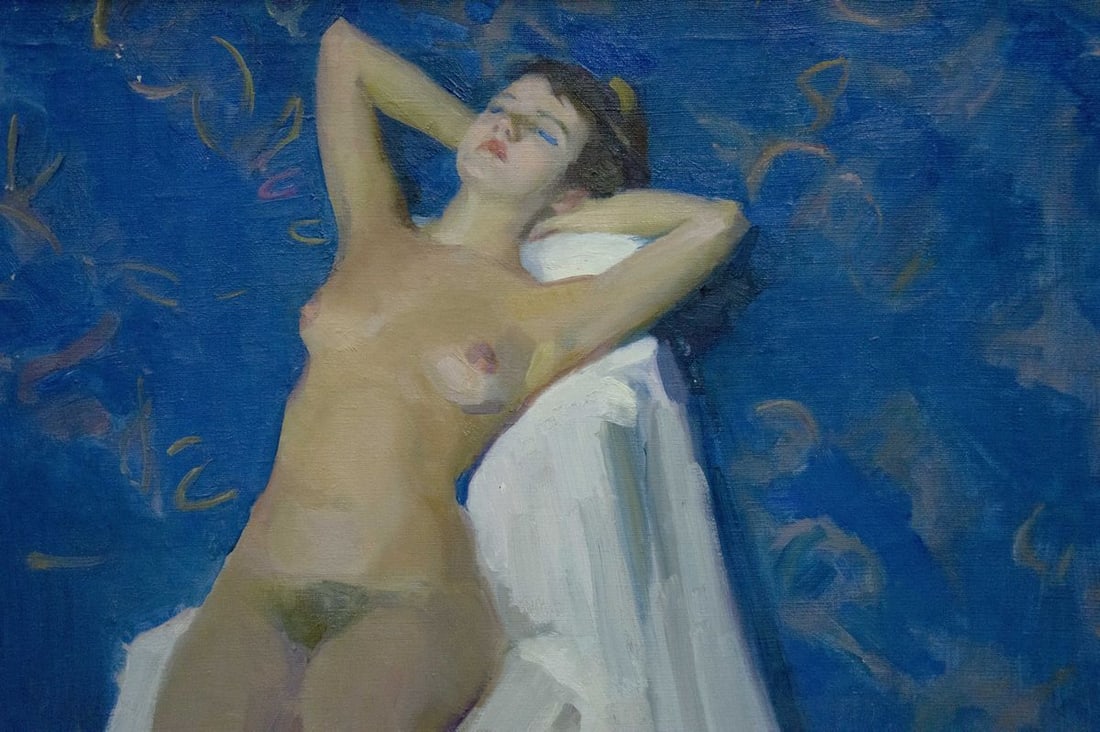 Oil painting Portrait of a naked girl Bozhi Mikhail Mikhailovich - 3