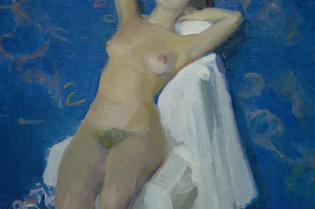 Oil painting Portrait of a naked girl Bozhi Mikhail Mikhailovich - 4