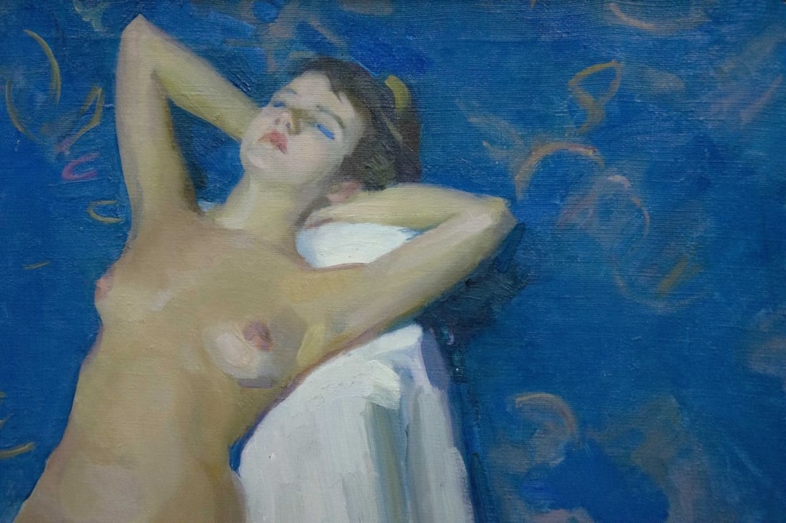 Oil painting Portrait of a naked girl Bozhi Mikhail Mikhailovich - 7