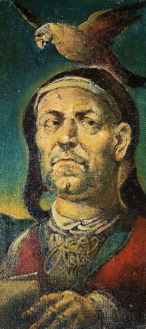 Oil painting Portrait of the artist Litvinov Oleg Arkad'yevich: NoLitv 319 *** ABOUT THIS PAINTING *** * TITLE: "Portrait of the artist" * ARTISTS: Litvinov Oleg Arkad'yevich * SIZE: 12x21 cm/'4.72x8.26 inches' * MEDIUM: oil, canvas * HAND PAINTED: Original painti