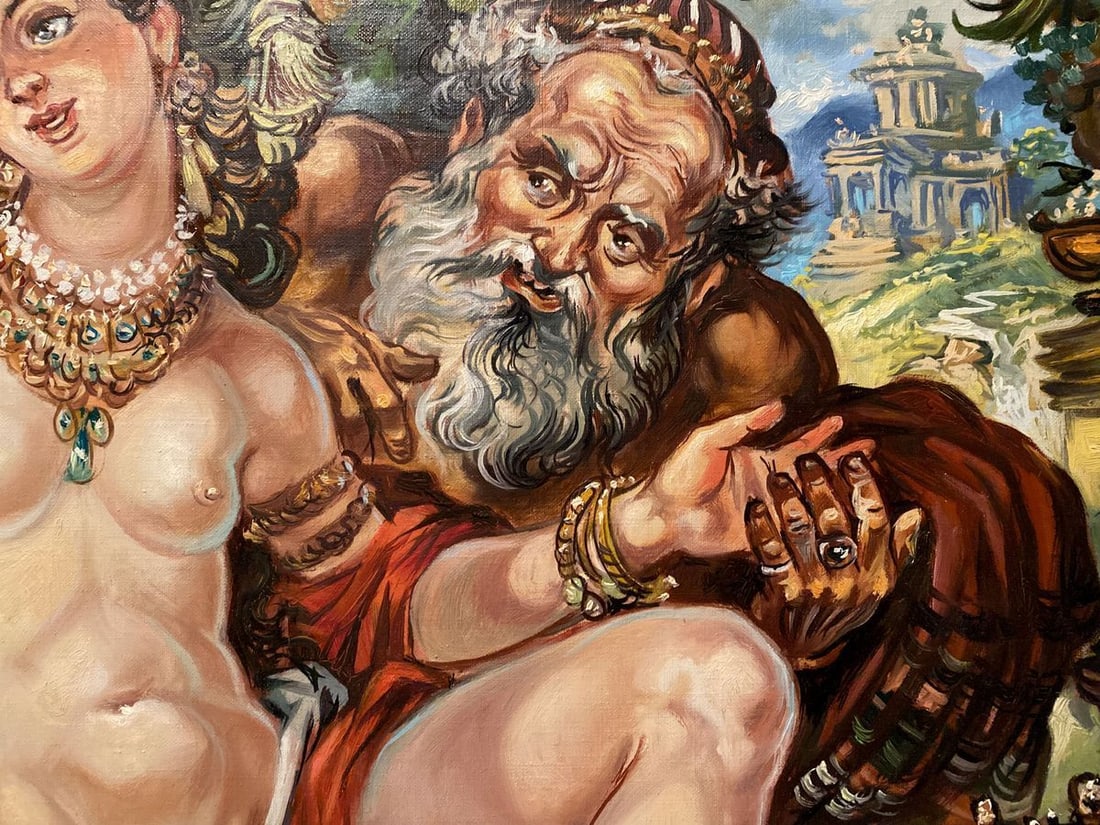 Oil painting Susanna and the Elders Alexander Arkadievich Litvinov - 11