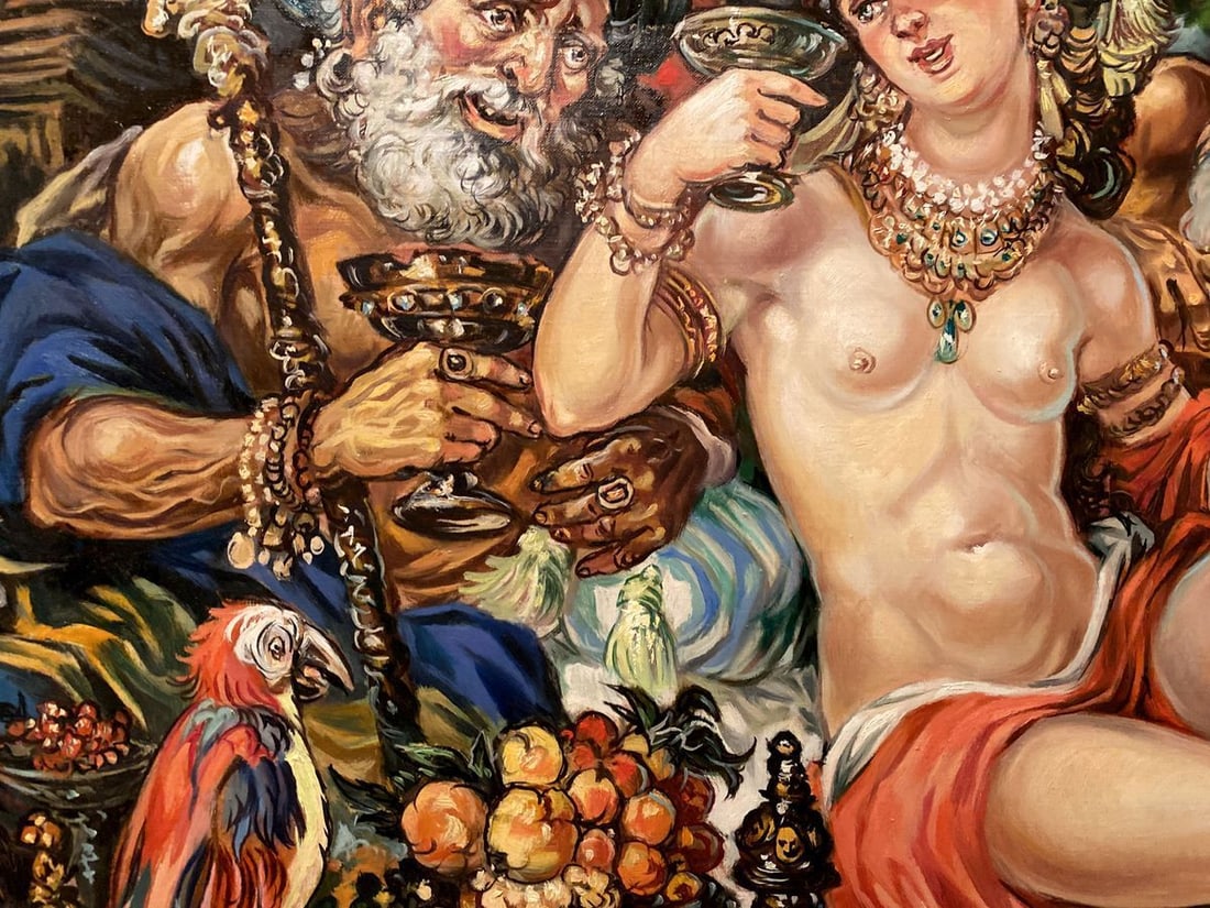 Oil painting Susanna and the Elders Alexander Arkadievich Litvinov - 5