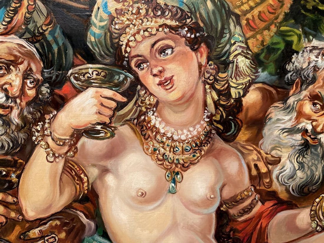 Oil painting Susanna and the Elders Alexander Arkadievich Litvinov - 8
