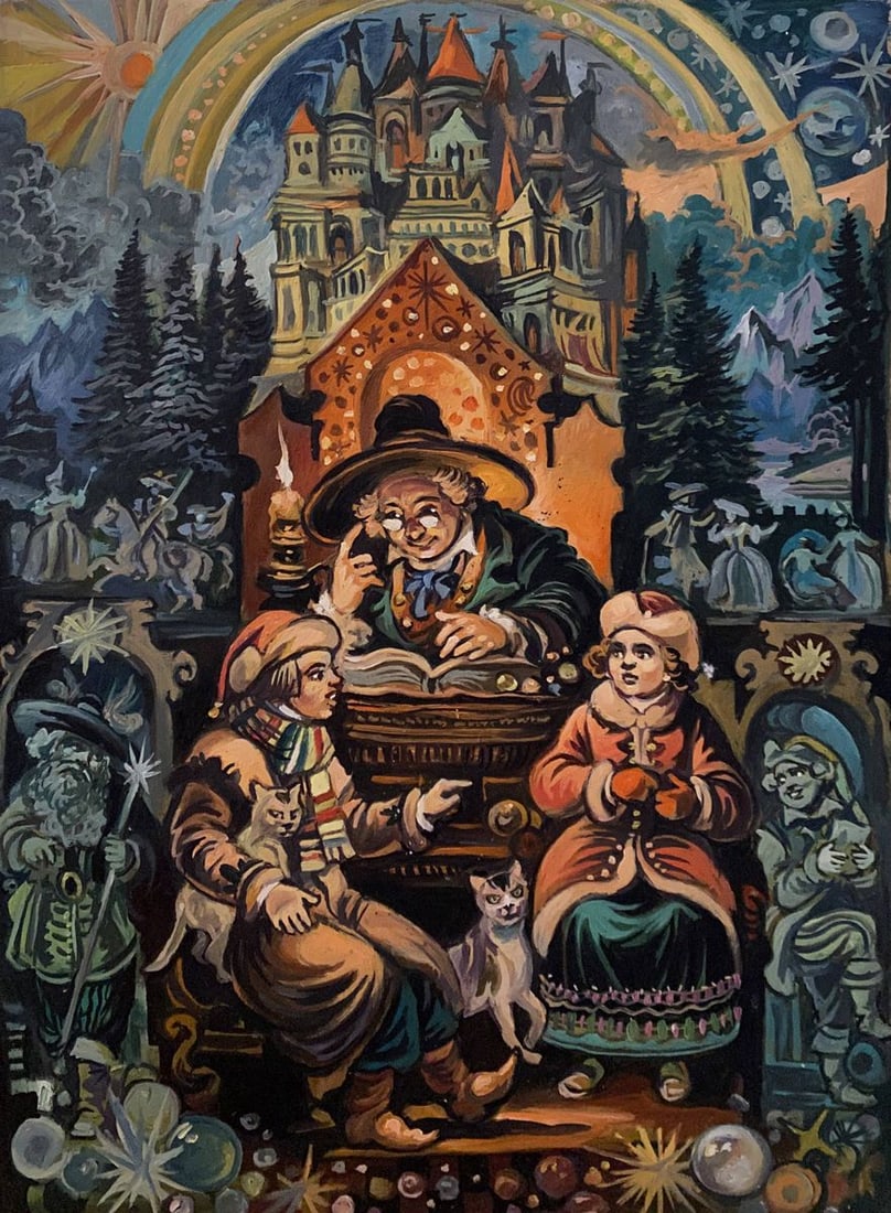 Oil painting Fairy tale Alexander Arkadievich Litvinov: NoLitv 727 *** ABOUT THIS PAINTING *** * TITLE: "Fairy tale" * ARTISTS: Alexander Arkadievich Litvinov * SIZE: 20x28 cm/ 7,87x11,02 inches' * MEDIUM: oil, cardboard * HAND PAINTED: Original painting f