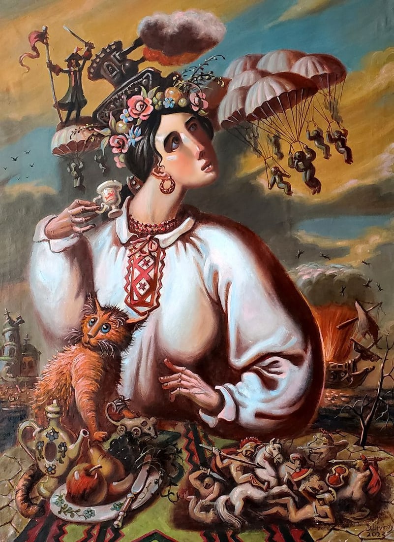 Oil painting Morning in Ukraine does not start with coffee Litvinov Daniil Olegovich: NoLitv 1140*** ABOUT THIS PAINTING **** TITLE: "Morning in Ukraine does not start with coffee"* ARTISTS: Litvinov Daniil Olegovich* SIZE: 90x75 cm/'35.43x29.52 inches'* MEDIUM: oil, canvas* HAND PAINT
