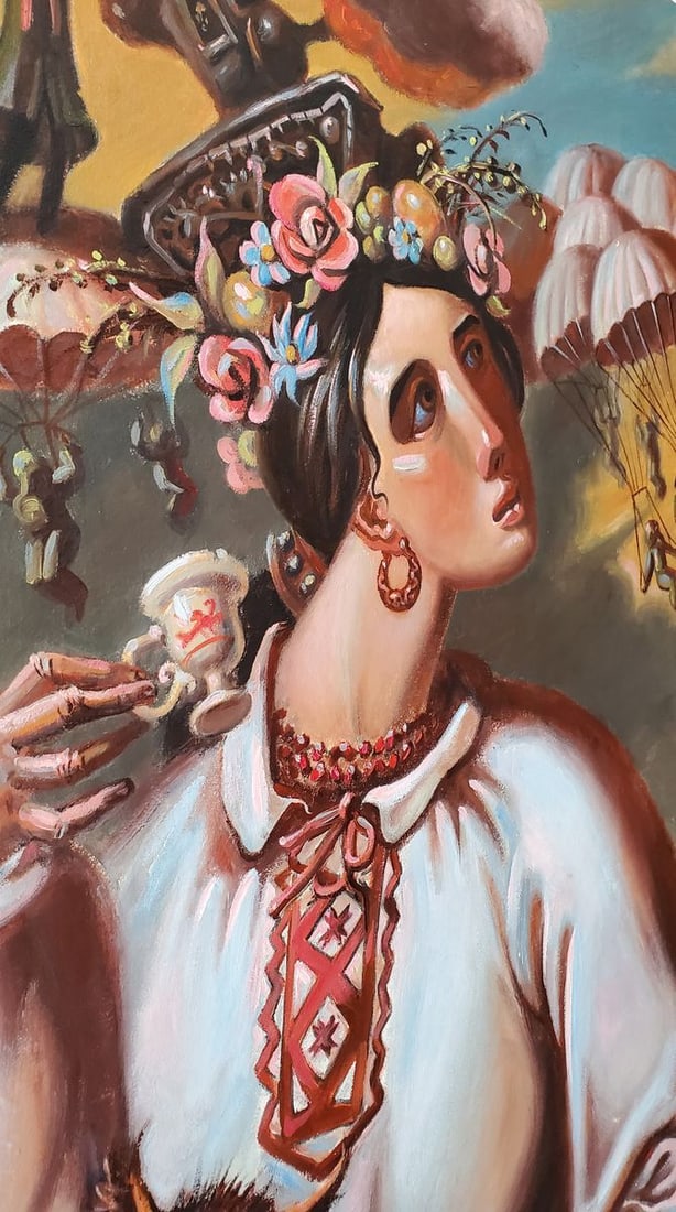 Oil painting Morning in Ukraine does not start with coffee Litvinov Daniil Olegovich - 9