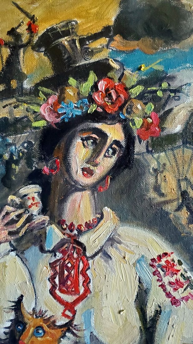 Oil painting Morning in Ukraine does not start with coffee Litvinov Daniil Olegovich - 3