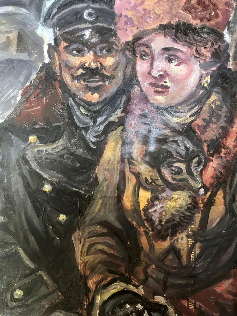 Oil painting Husband and wife Alexander Arkadievich Litvinov - 6