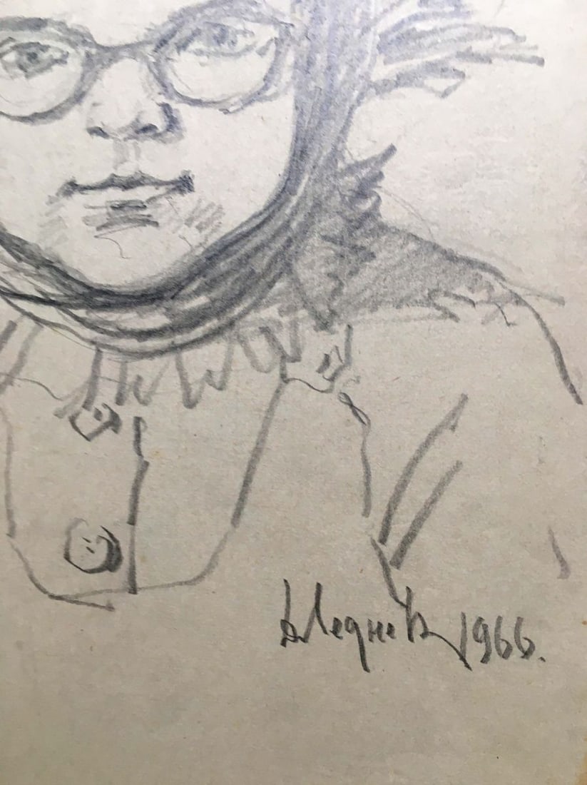 Pencil painting Portrait of daughter Dmitry Lednev - 3