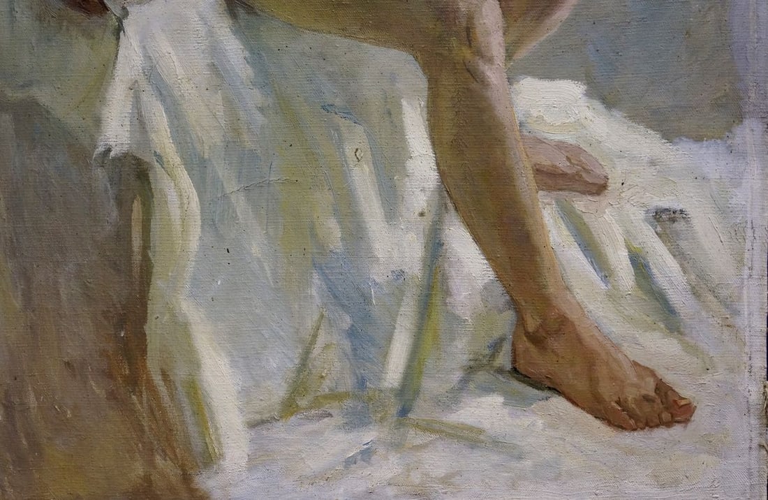 Oil painting P. Yakimchuk Portrait of a naked girl - 2