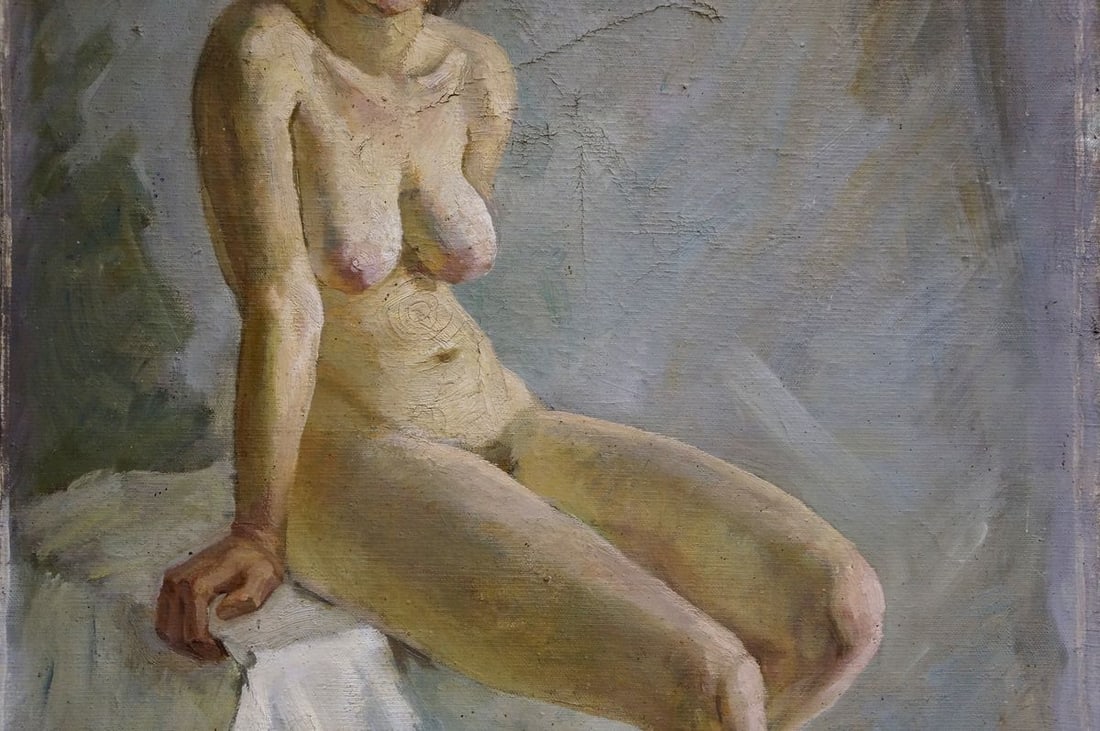 Oil painting P. Yakimchuk Portrait of a naked girl - 3