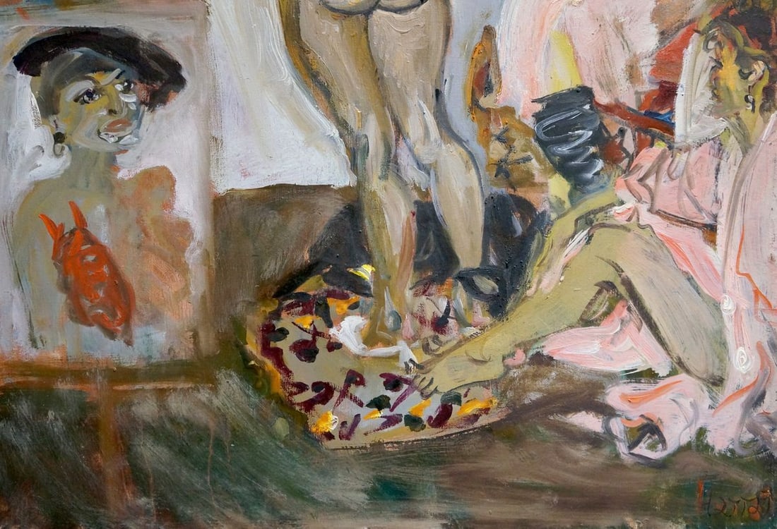 Abstract oil painting Portrait of a girl Konysheva N. I. - 2