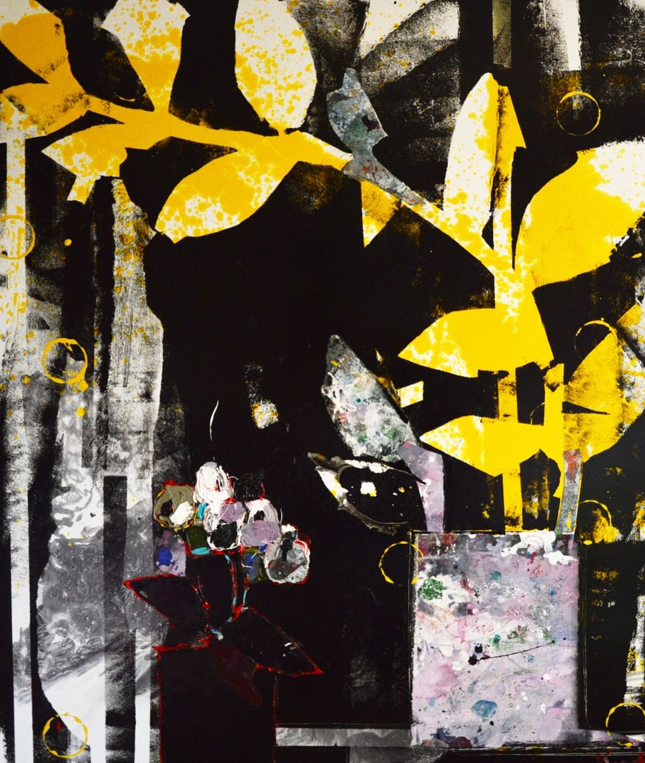Oil painting Indoor Plants Natalia Korf-Ivaniuk: NoKorf 18*** ABOUT THIS PAINTING **** TITLE: "Indoor Plants"* ARTISTS: Natalia Korf-Ivaniuk* SIZE: 140x130 cm/'55.11x51.18 inches' * MEDIUM: oil, canvas* HAND PAINTED: Original painting from our