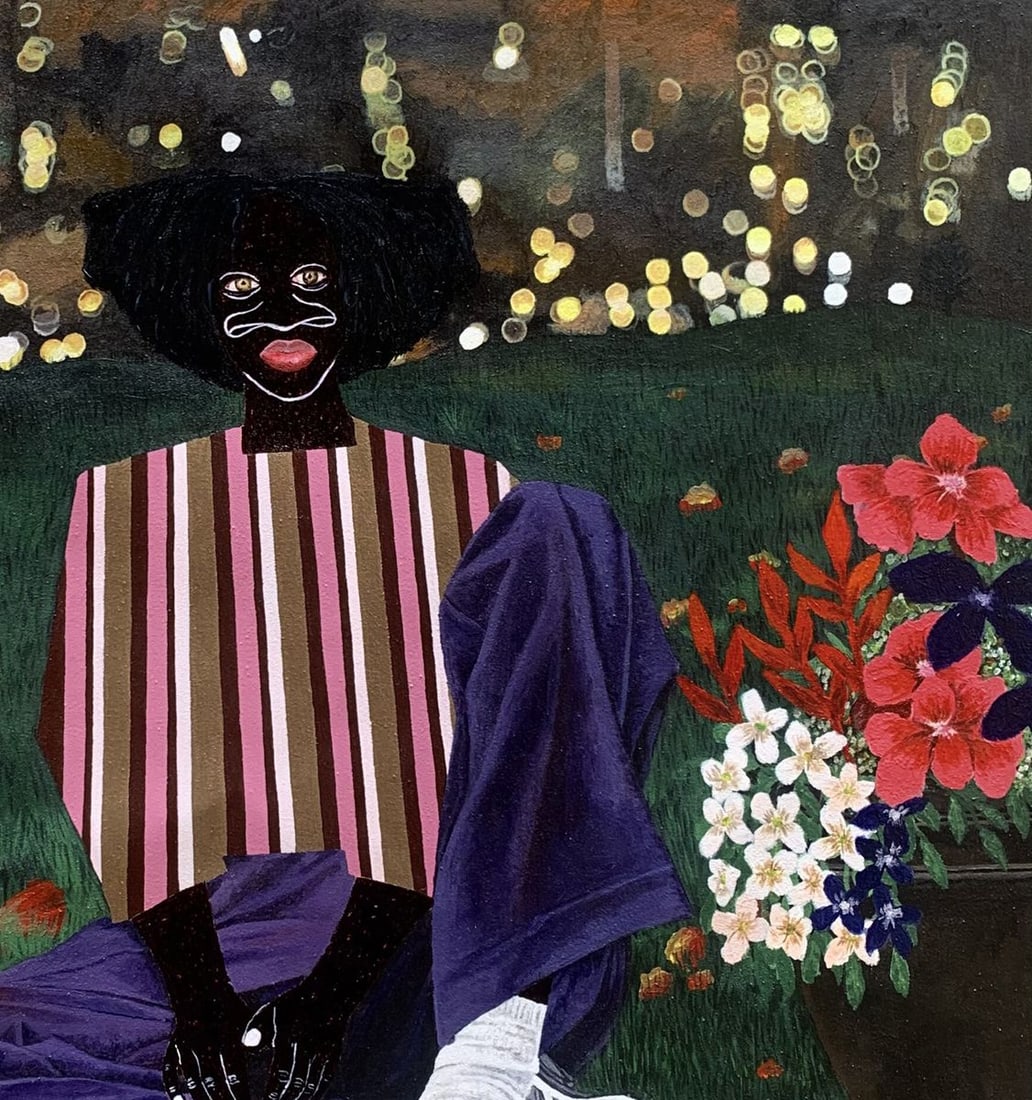 Acrylic painting Held by the night Akintomide Akinshola - 4
