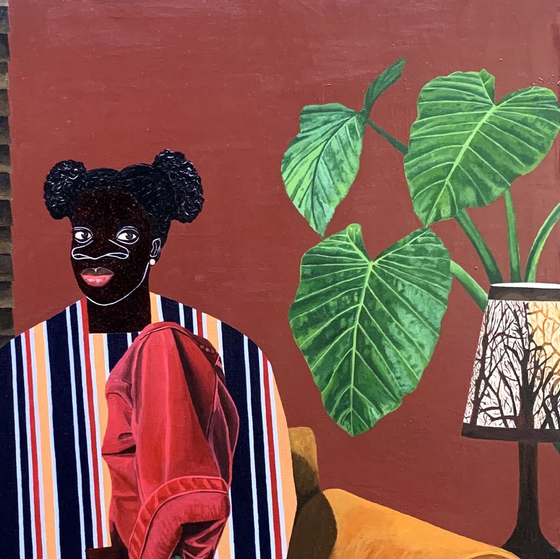 Acrylic painting Solemn dialogue Akintomide Akinshola - 5
