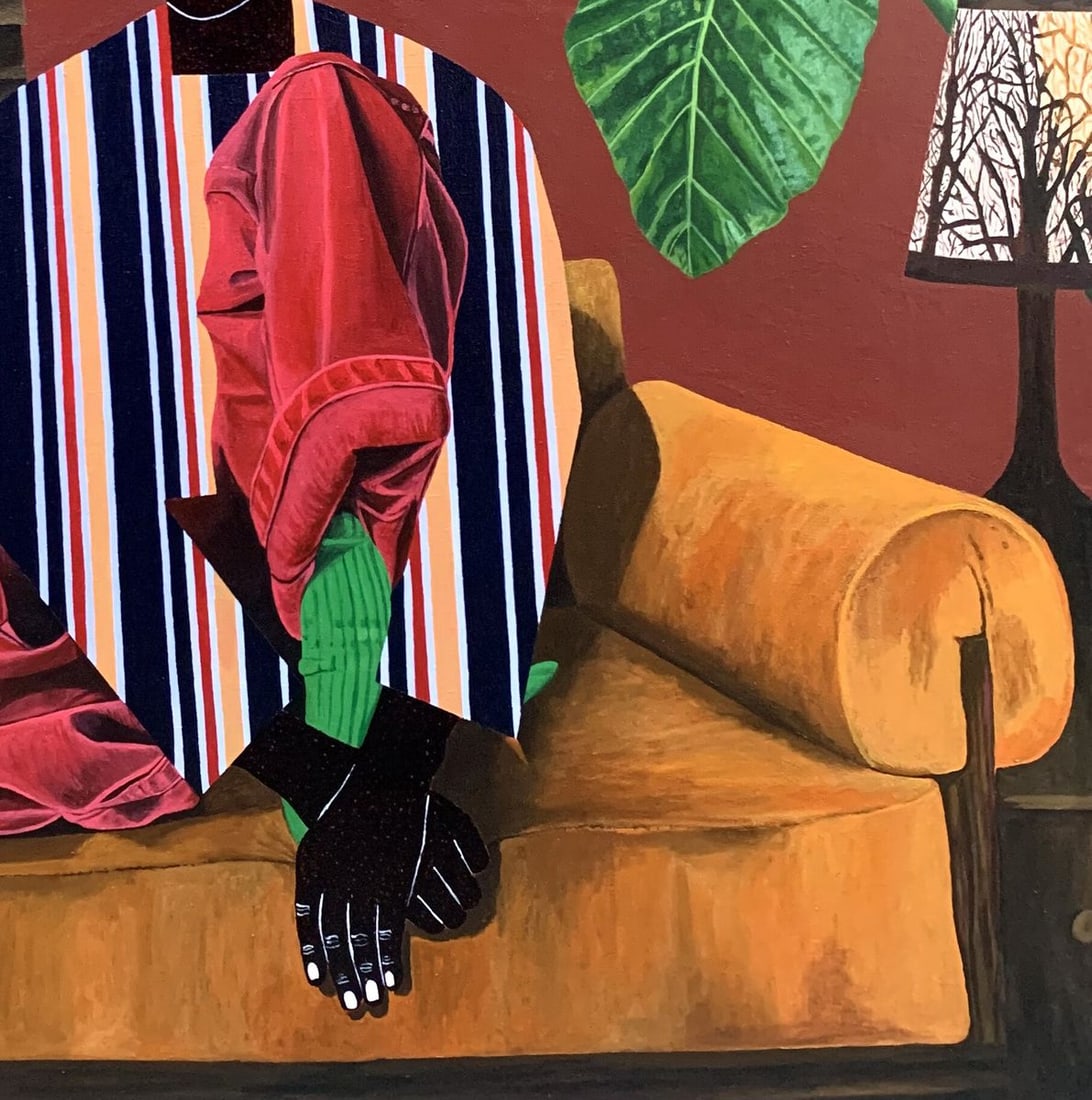 Acrylic painting Solemn dialogue Akintomide Akinshola - 7
