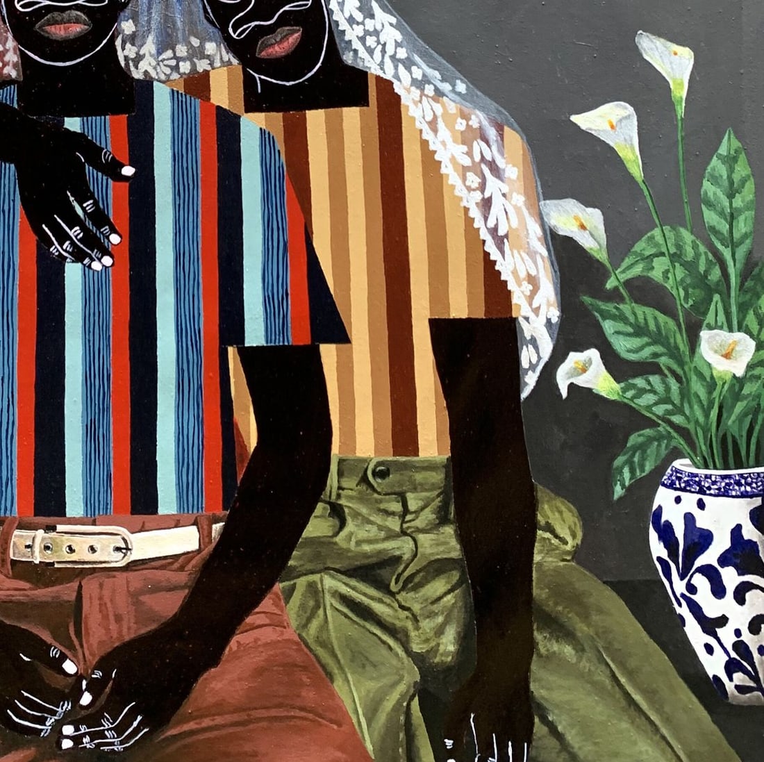 Acrylic painting Under one Blanket Akintomide Akinshola - 7