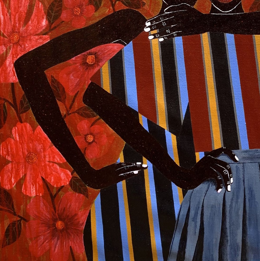 Acrylic painting The hug that Holds the World Akintomide Akinshola - 6