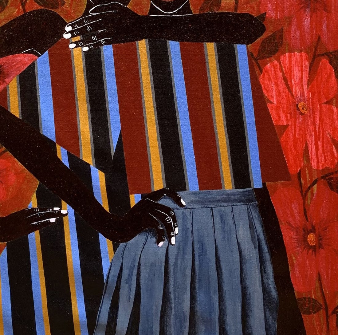 Acrylic painting The hug that Holds the World Akintomide Akinshola - 7