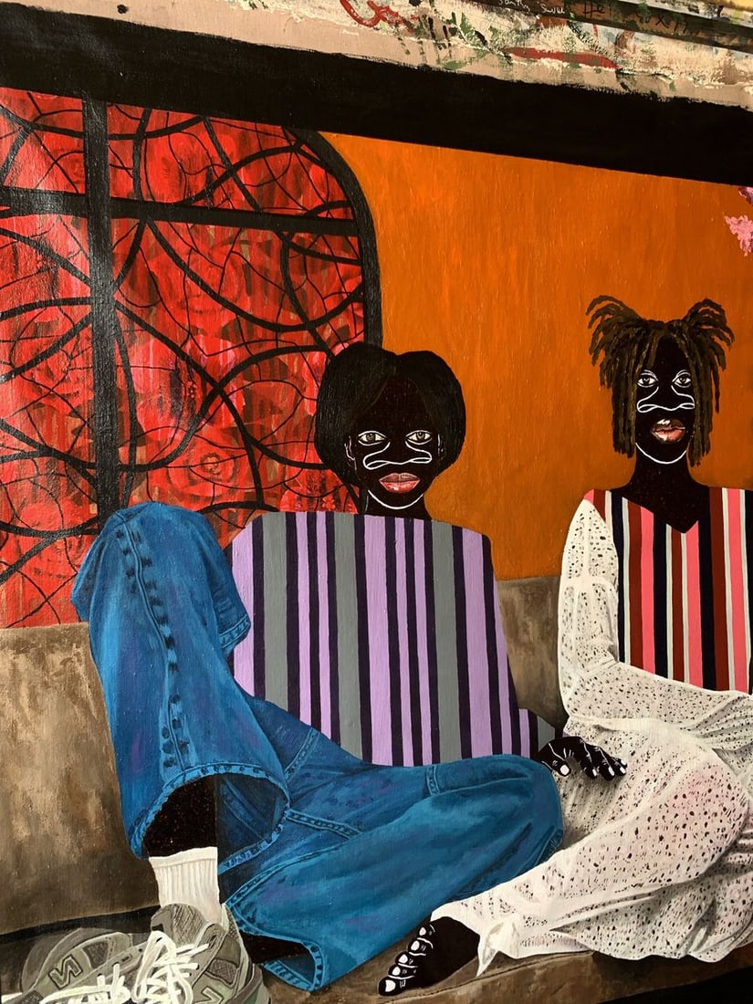 Acrylic painting Lazy Afternoon Akintomide Akinshola - 2