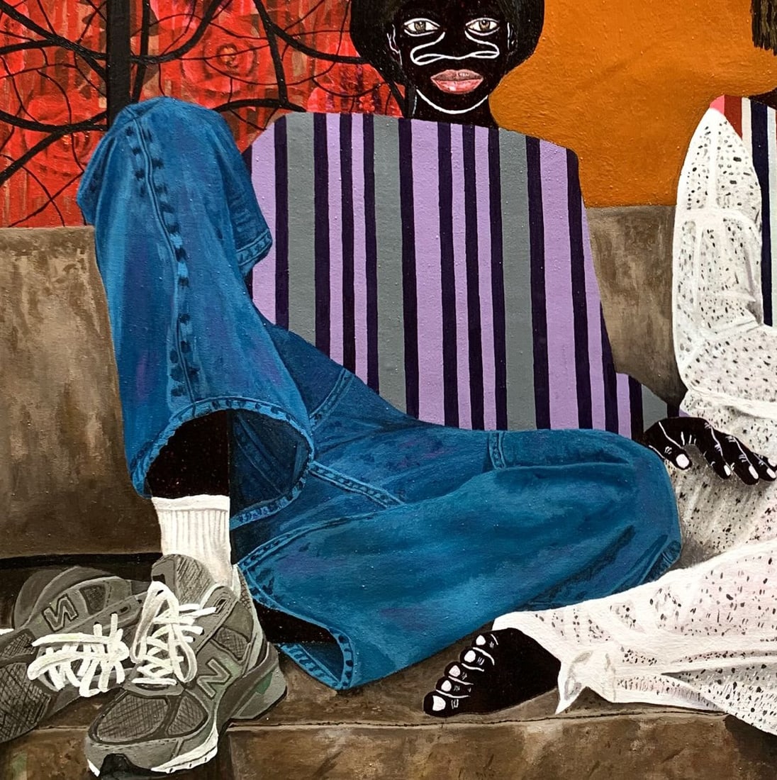 Acrylic painting Lazy Afternoon Akintomide Akinshola - 6