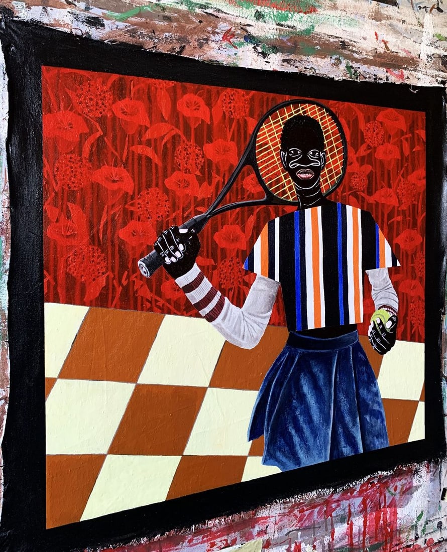 Acrylic painting Focus on the Goal Akintomide Akinshola - 2