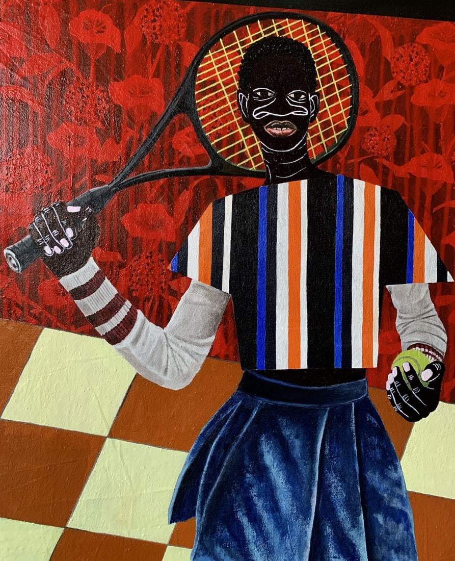 Acrylic painting Focus on the Goal Akintomide Akinshola - 3