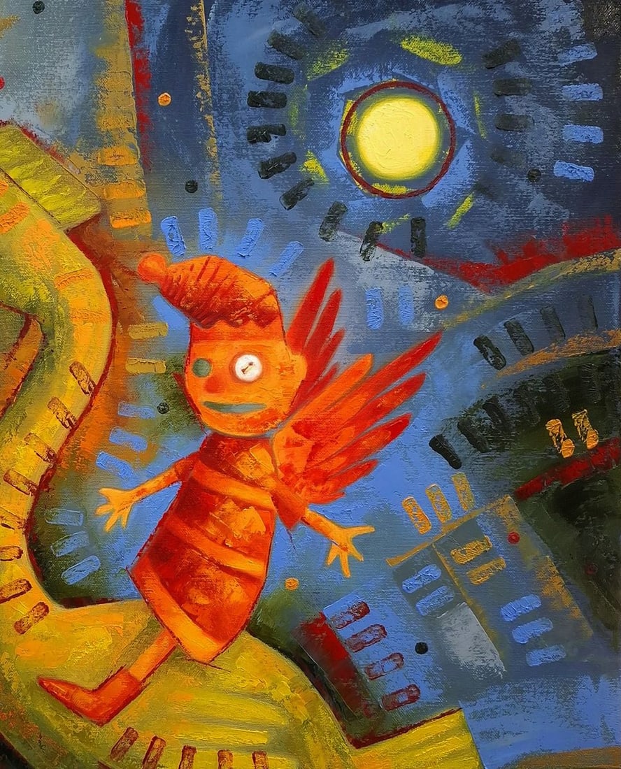 Oil painting King Button goes for a walk Sergey Voichenko - 6
