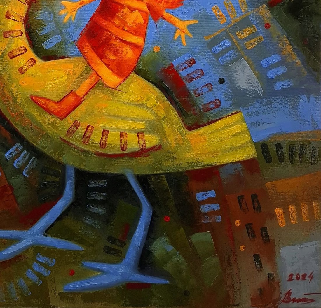 Oil painting King Button goes for a walk Sergey Voichenko - 7