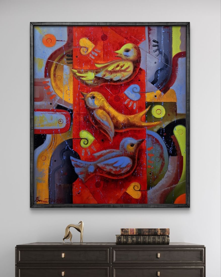 Oil painting Birds of a loving heart Sergey Voichenko - 2