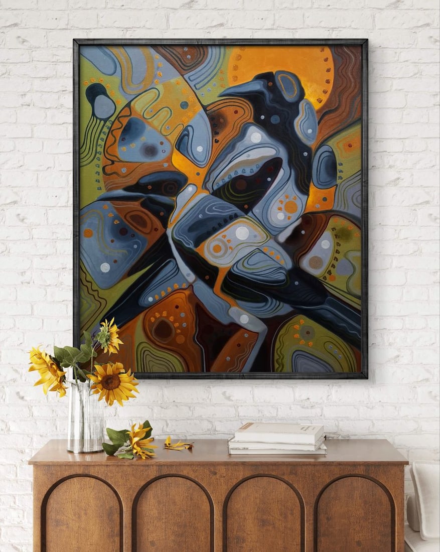 Oil painting Gray crow patterns Sergey Voichenko - 3