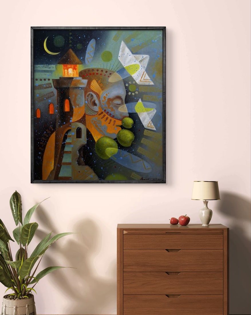 Oil painting A person sees dreams Sergey Voichenko - 3