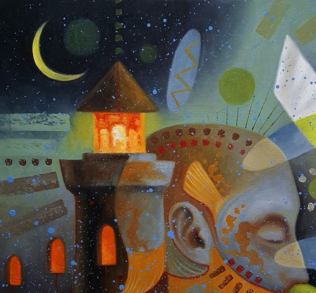 Oil painting A person sees dreams Sergey Voichenko - 7