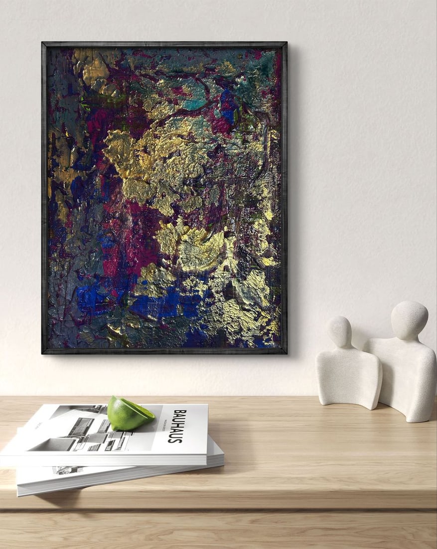 Acrylic painting Golden lilac Olga Melezhik - 2