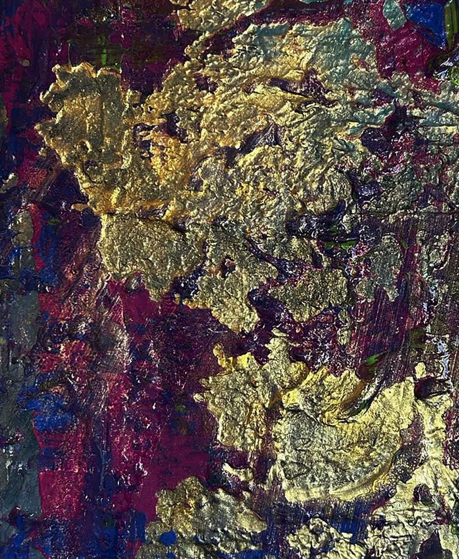 Acrylic painting Golden lilac Olga Melezhik - 8