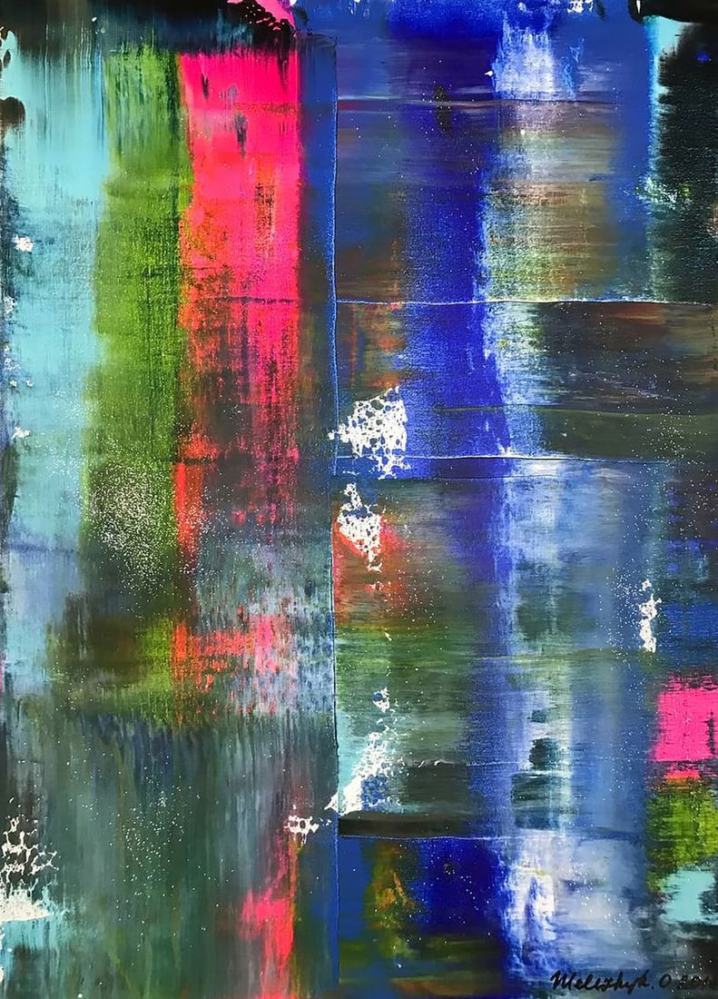 Acrylic painting Ultramarine Drive Olga Melezhik (1 of 7)
