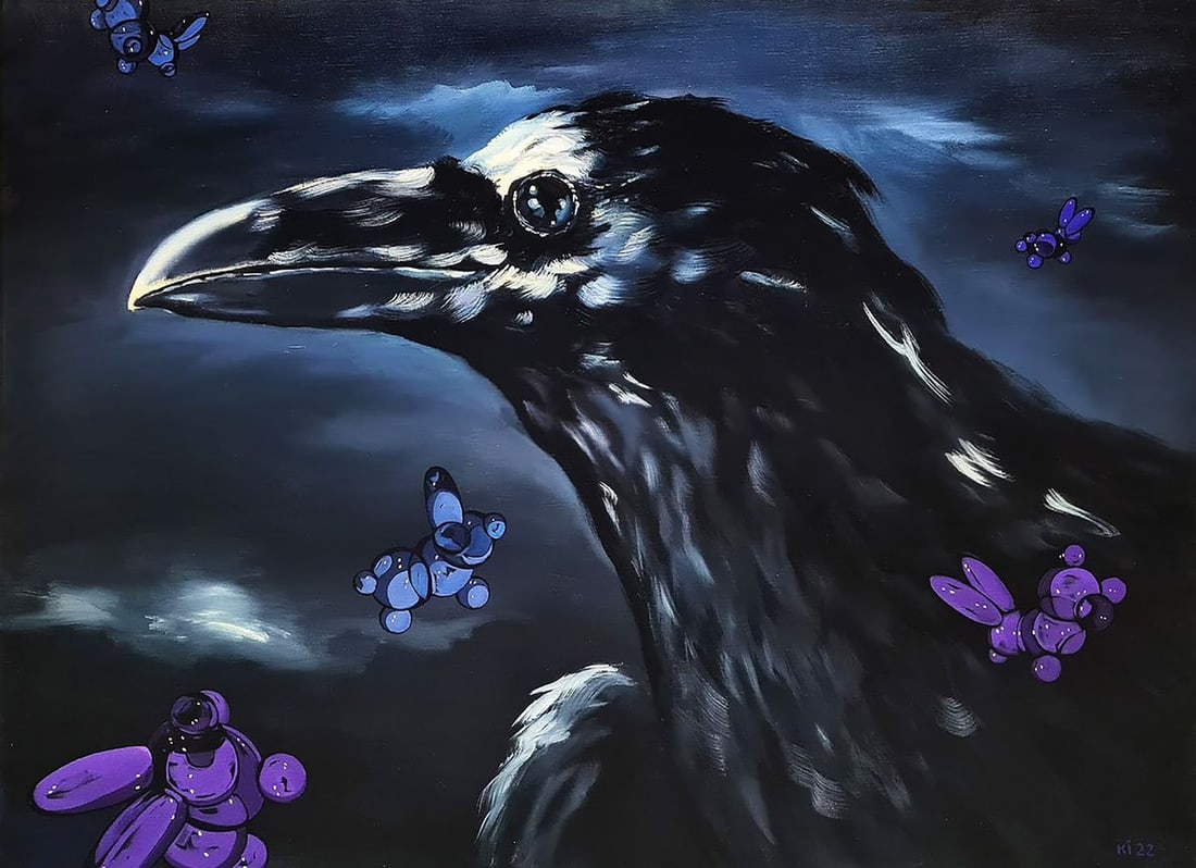 Oil painting Crow Igor Konovalov (1 of 7)
