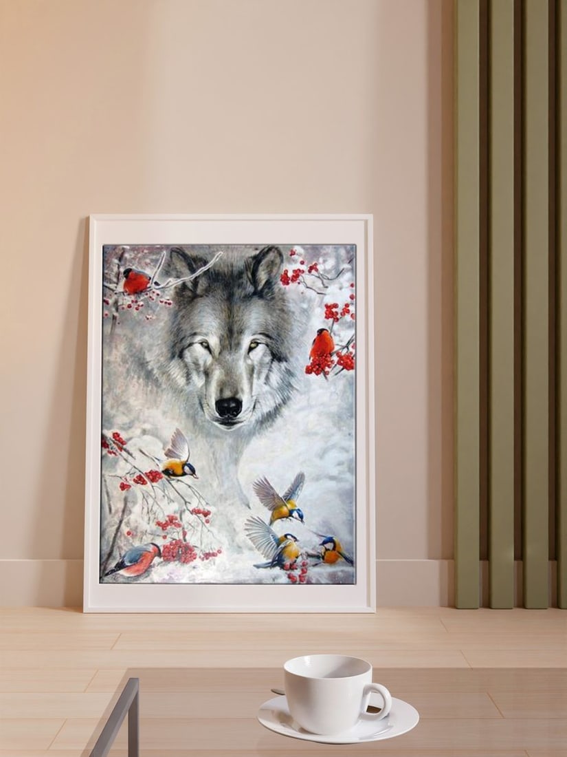 Oil painting The look of the wolf Goncharenko S. - 2