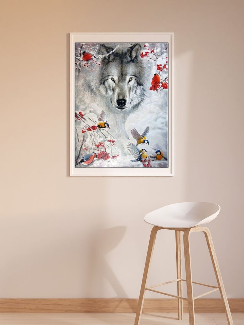 Oil painting The look of the wolf Goncharenko S. - 3